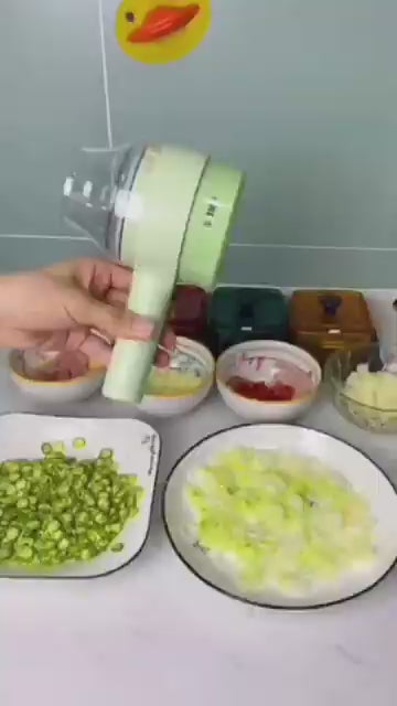 4 in 1 Portable Electric Vegetable Cutter Set